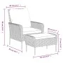 Gartenliege mit schwarzem Kunststoff-Rattan-Fußhocker von , Gartenstühle - Ref: Foro24-364116, Preis: 142,49 €, Rabatt: %