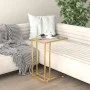 Computer side table with transparent glass, 50x35x65 cm by , Side tables - Ref: Foro24-331645, Price: 55,88 €, Discount: %