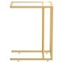 Beistelltisch für Computer, transparentes Glas, 50x35x65 cm. von , Seitentische - Ref: Foro24-331645, Preis: 57,31 €, Rabatt: %