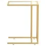 Computer side table with transparent glass, 50x35x65 cm by , Side tables - Ref: Foro24-331645, Price: 55,88 €, Discount: %