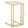Computer side table with transparent glass, 50x35x65 cm by , Side tables - Ref: Foro24-331645, Price: 57,31 €, Discount: %