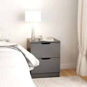Engineered wood gray bedside table 40x40x50 cm by , Nightstands - Ref: Foro24-326727, Price: 65,46 €, Discount: %