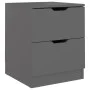 Engineered wood gray bedside table 40x40x50 cm by , Nightstands - Ref: Foro24-326727, Price: 65,46 €, Discount: %