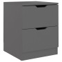 Mesita de noche madera de ingeniería gris 40x40x50 cm de , Mesitas de noche - Ref: Foro24-326727, Precio: 66,57 €, Descuento: %