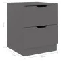 Engineered wood gray bedside table 40x40x50 cm by , Nightstands - Ref: Foro24-326727, Price: 65,46 €, Discount: %