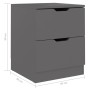 Mesita de noche madera de ingeniería gris 40x40x50 cm de , Mesitas de noche - Ref: Foro24-326727, Precio: 66,57 €, Descuento: %