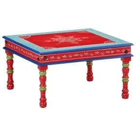 Hand-painted solid red mango wood coffee table by , Coffee table - Ref: Foro24-353766, Price: 70,28 €, Discount: %