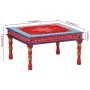 Hand-painted solid red mango wood coffee table by , Coffee table - Ref: Foro24-353766, Price: 70,28 €, Discount: %