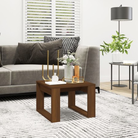 Mesa auxiliar madera contrachapada marrón roble 50x50x35 cm de , Mesas auxiliares - Ref: Foro24-825827, Precio: 34,61 €, Desc...