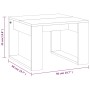 Beistelltisch aus geräucherter Eichenholz-Sperrholzplatte, 50x50x35 cm. von , Seitentische - Ref: Foro24-825825, Preis: 34,87...