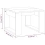 Side table made of smoked oak plywood, measuring 50x50x35 cm. by , Side tables - Ref: Foro24-825825, Price: 34,30 €, Discount: %