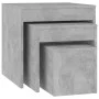 Stackable tables 3 pieces plywood gray concrete by , Side tables - Ref: Foro24-808598, Price: 66,27 €, Discount: %