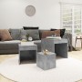 Stackable tables 3 pieces plywood gray concrete by , Side tables - Ref: Foro24-808598, Price: 65,61 €, Discount: %