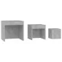 Stackable tables 3 pieces plywood gray concrete by , Side tables - Ref: Foro24-808598, Price: 66,27 €, Discount: %