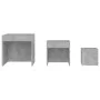 Stackable tables 3 pieces plywood gray concrete by , Side tables - Ref: Foro24-808598, Price: 66,27 €, Discount: %