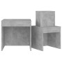 Stackable tables 3 pieces plywood gray concrete by , Side tables - Ref: Foro24-808598, Price: 65,61 €, Discount: %