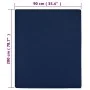 Jersey Spannbettlaken, 2 Stück, Baumwolle, Marineblau, 90x200 cm. von , Bettlaken - Ref: Foro24-136231, Preis: 24,96 €, Rabat...