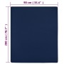Jersey Spannbettlaken, 2 Stück, Baumwolle, Marineblau, 90x200 cm. von , Bettlaken - Ref: Foro24-136231, Preis: 25,48 €, Rabat...