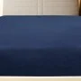 Navy blue cotton jersey fitted sheet 140x200 cm by , Bed sheets - Ref: Foro24-136238, Price: 17,99 €, Discount: %