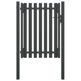Puerta de valla del jardín de acero gris antracita 1x1,7 cm de , Puertas de jardín - Ref: Foro24-146329, Precio: 237,20 €, De...