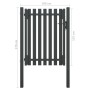 Graues anthrazitfarbenes Stahlgittertürchen für den Garten 1x1,7 cm von , Gartentore - Ref: Foro24-146329, Preis: 237,20 €, R...
