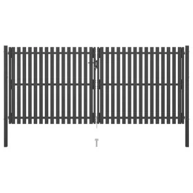Graue Anthrazit-Stahlgittertür 4x2 cm von , Gartentore - Ref: Foro24-146336, Preis: 631,90 €, Rabatt: %