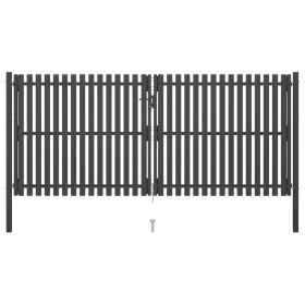 Graue Anthrazit-Stahlgittertür 4x2 cm von , Gartentore - Ref: Foro24-146336, Preis: 706,36 €, Rabatt: %