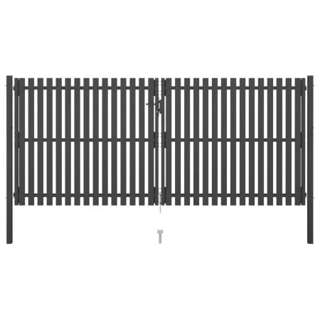 Graue Anthrazit-Stahlgittertür 4x2 cm von , Gartentore - Ref: Foro24-146336, Preis: 631,90 €, Rabatt: %