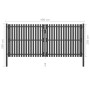 Graue Anthrazit-Stahlgittertür 4x2 cm von , Gartentore - Ref: Foro24-146336, Preis: 706,36 €, Rabatt: %