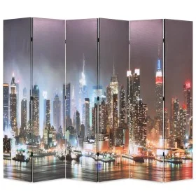 Faltbare Trennwand 228x170 cm New York bei Nacht von , Raumteiler - Ref: Foro24-245864, Preis: 138,24 €, Rabatt: %