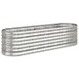 Steel powder-coated silver planter box 152x40x36 cm by , Pots and planters - Ref: Foro24-318872, Price: 47,86 €, Discount: %