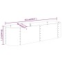 Steel powder-coated silver planter box 152x40x36 cm by , Pots and planters - Ref: Foro24-318872, Price: 47,86 €, Discount: %