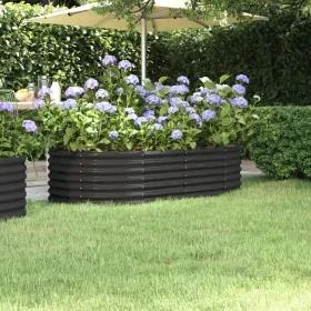 Pflanzkasten aus anthrazitfarbenem pulverbeschichtetem Stahl, 152x80x36 cm. von , Töpfe und Pflanzgefäße - Ref: Foro24-318916...