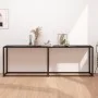 Tempered glass and black marble console table 220x35x75.5 cm by , Side tables - Ref: Foro24-331693, Price: 110,12 €, Discount: %