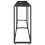 Tempered glass and black marble console table 220x35x75.5 cm by , Side tables - Ref: Foro24-331693, Price: 112,20 €, Discount: %