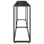Tempered glass and black marble console table 220x35x75.5 cm by , Side tables - Ref: Foro24-331693, Price: 110,12 €, Discount: %