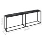 Schwarzer Marmor-Glastischkonsole 220x35x75,5 cm von , Seitentische - Ref: Foro24-331693, Preis: 112,20 €, Rabatt: %