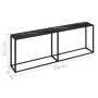 Tempered glass and black marble console table 220x35x75.5 cm by , Side tables - Ref: Foro24-331693, Price: 110,12 €, Discount: %