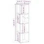 Mueble de esquina madera contrachapada roble Sonoma 33x33x132cm de , Taquillas y armarios de almacenamiento - Ref: Foro24-809...