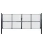 Puerta de malla de jardín acero galvanizado 400x150 cm gris de , Puertas de jardín - Ref: Foro24-143377, Precio: 561,04 €, De...