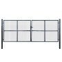 Puerta de malla de jardín acero galvanizado 400x150 cm gris by , garden gates - Ref: Foro24-143377, Price: 536,97 €, Discount: %