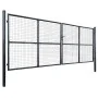 Gartentor aus verzinktem Stahlgeflecht 400x150 cm grau von , Gartentore - Ref: Foro24-143377, Preis: 561,04 €, Rabatt: %