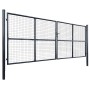 Puerta de malla de jardín acero galvanizado 400x150 cm gris by , garden gates - Ref: Foro24-143377, Price: 536,97 €, Discount: %