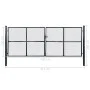 Gartentor aus verzinktem Stahlgeflecht 400x150 cm grau von , Gartentore - Ref: Foro24-143377, Preis: 561,04 €, Rabatt: %