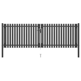Graue Anthrazit-Stahlgittertür für den Garten 4x1,5 cm von , Gartentore - Ref: Foro24-146334, Preis: 461,92 €, Rabatt: %