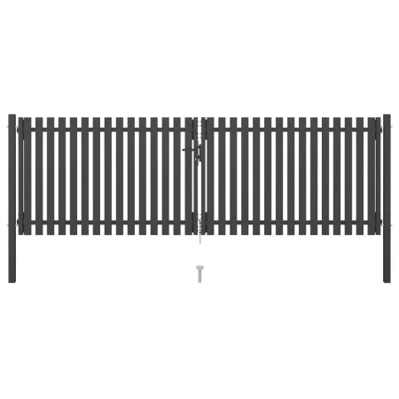 Graue Anthrazit-Stahlgittertür für den Garten 4x1,5 cm von , Gartentore - Ref: Foro24-146334, Preis: 443,60 €, Rabatt: %