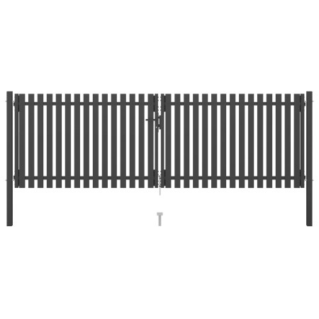 Graue Anthrazit-Stahlgittertür für den Garten 4x1,5 cm von , Gartentore - Ref: Foro24-146334, Preis: 461,92 €, Rabatt: %