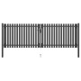 Graue Anthrazit-Stahlgittertür für den Garten 4x1,5 cm von , Gartentore - Ref: Foro24-146334, Preis: 461,92 €, Rabatt: %