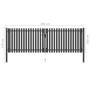 Graue Anthrazit-Stahlgittertür für den Garten 4x1,5 cm von , Gartentore - Ref: Foro24-146334, Preis: 461,92 €, Rabatt: %