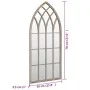 Espejo de jardín arena hierro para exterior 70x30 cm by , Mirrors - Ref: Foro24-318343, Price: 83,20 €, Discount: %